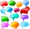 Glossy speech bubbles