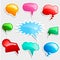 Glossy speech bubbles