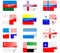 Glossy stickers with flags