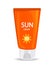 Glossy sunblock cream