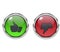 Glossy thumbs icons