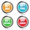 Glossy Vector Button Set -EPS Vector-