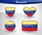 Glossy Venezuela flag icon set