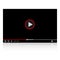 Glossy video player frame Modern video player for web site