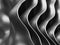Glossy wavy metal shaped wall background