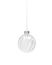 Glossy white twisted ribbed Christmas ornament