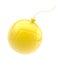 Glossy yellow volleyball ball as a bomb isolated