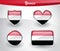 Glossy Yemen flag icon set