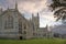 Gloucester Cathedral exterior image wide angle. Religion winter