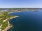 Gloucester Harbor aerial view in Massachusetts, USA