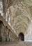 GLOUCESTER, UK - August 17, 2011: A corridor in the Cloister of Gloucester Cathedral