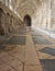Gloucester, UK - August 17, 2011: The corridor in the Cloister of Gloucester Cathedral is one of the earliest known examples of fa