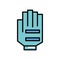 Glove american football accessory icon