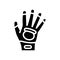 glove for gardening glyph icon vector illustration