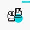 Glove, Gloves, Goalkeeper, Sport turquoise highlight circle point Vector icon