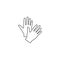 Glove Line Icon Symbol. Premium Quality Isolated Mitten Element In Trendy Style.