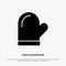 Glove, Potholder, Gloves, Kitchen, Oven Solid Black Glyph Icon