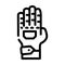 glove protest meeting line icon vector illustration
