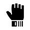 gloves fitness sport glyph icon vector illustration