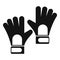 Gloves of goalkeeper icon, simple style