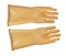 Gloves, insulating rubber on white background