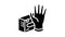 gloves medical glyph icon animation