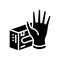 gloves medical glyph icon vector illustration
