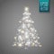 Glow Christmas Tree with lights and sparkles ,vector