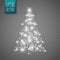 Glow Christmas Tree with lights and sparkles ,vector