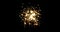 Glow gold burst or explosion of glitter light with stars shine on background. Magic golden sparkles effect, glowing dust particle