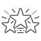 Glow stars icon, outline style
