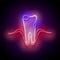 Glow Tooth with Caries and Inflamed Gum
