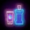 Glow Toothpaste Tube and Mouthwash Bottle, Personal Care Product