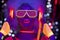 Glow uv neon disco female cyber doll robot electronic toy