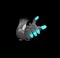 Glowing artificial hand