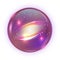 Glowing ball with space galaxy. Realistic fantasy orb