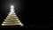 Glowing Black Christmas Tree Animation, Magic Particles, Copy Space