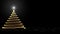 Glowing Black Christmas Tree Animation, Magic Particles, Copy Space