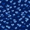 Glowing blue hearts sequins background.