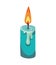 Glowing candle ignites icon design