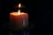 Glowing Candle illuminates the dark