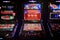 Glowing casino slot machine