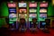 Glowing casino slot machine