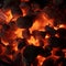 Glowing Charcoal Briquettes Background Texture