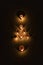 Glowing clay lamp in dark night - Happy Diwali, Light festival, Illuminated lights concept