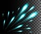 Glowing collection. Turquoise firework, light effects isolated on transparent background. Sunlight lens flare, stars. Shining elem