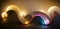 Glowing curves graphic art led lines wave flare