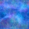 Glowing deep space galaxy stars. Seamless space background texture. Light blue interstellar gas, high resolution