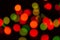 Glowing defocused colorful christmas lights