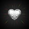 Glowing Diamond Heart Icon